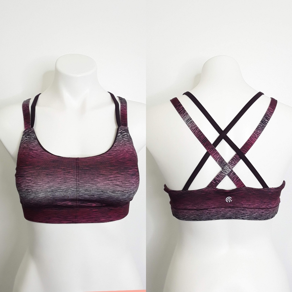 Champion Mini Animal Print Strappy Sports Bra EUC sz M